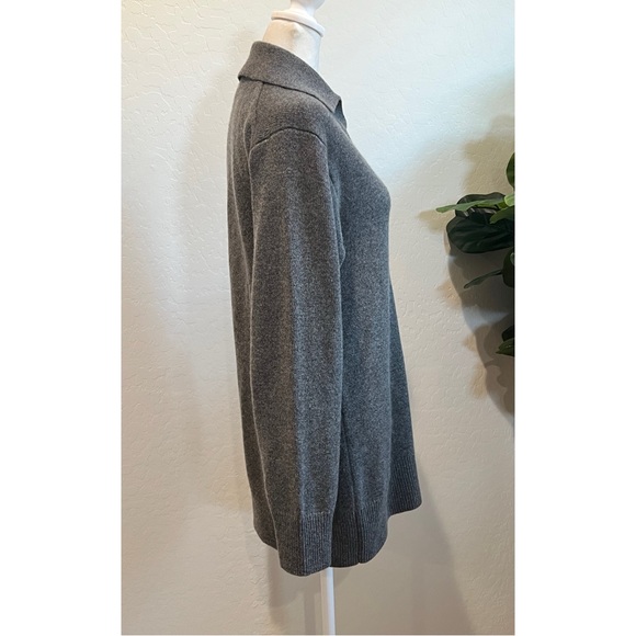 NEW Reformation Maeve Cashmere Polo Dress in Thunder Gray - Picture 6 of 11